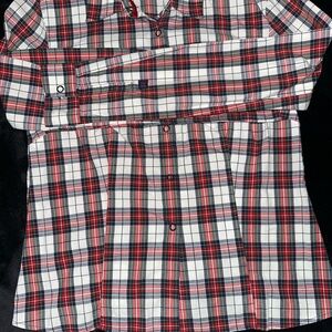 Plaid Button-Up Shirt